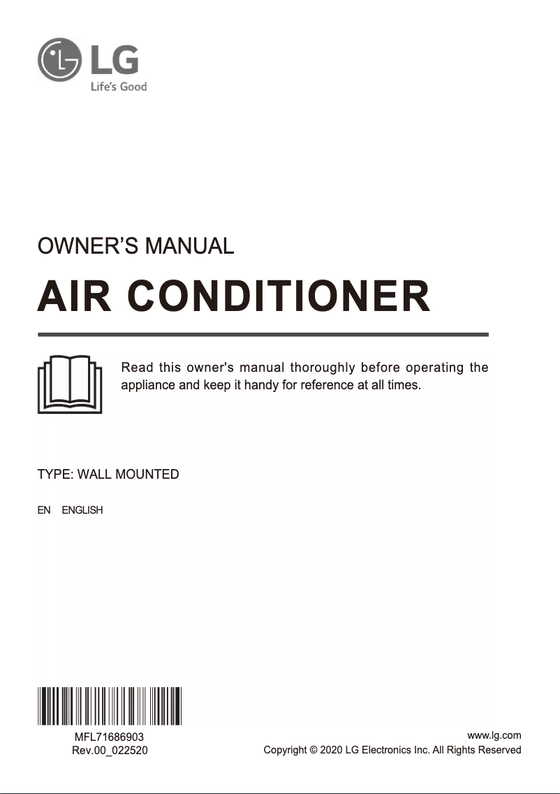 Página 1 del manual Manual de usuario LG LSUQ18ZWZE1