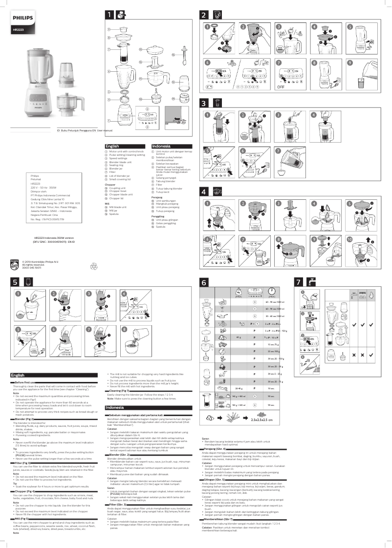 Page 1 de la notice Manuel utilisateur Philips Series 5000 HR2223