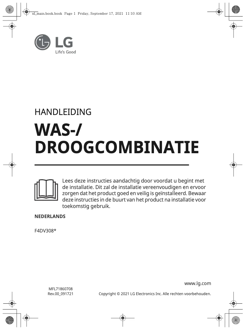 Page 1 de la notice Manuel utilisateur LG GD3V308N0