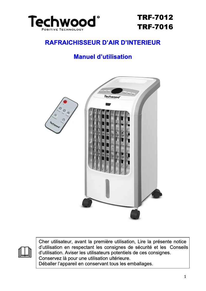 Página 1 del manual Manual de usuario Techwood TRF-7012