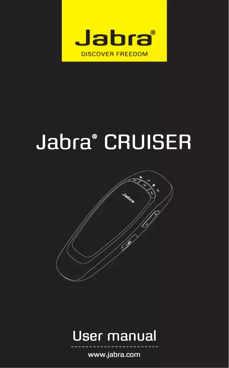 Page 1 de la notice Manuel utilisateur Jabra Cruiser