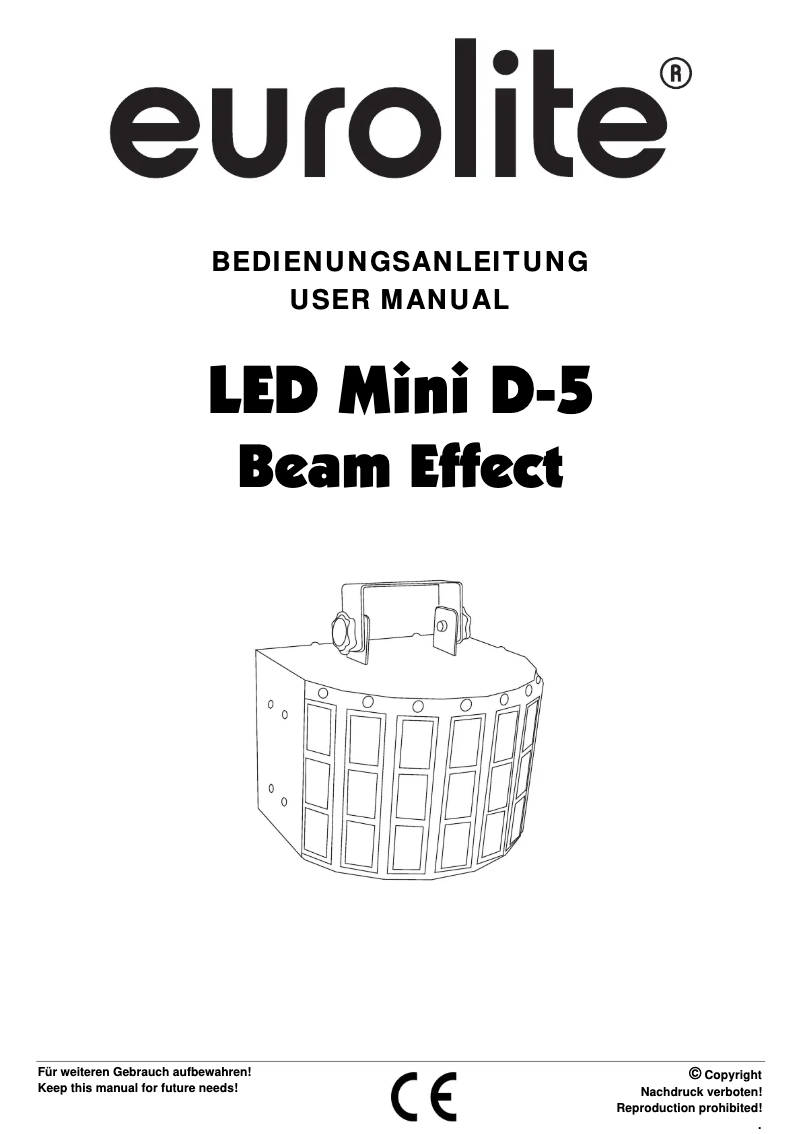 Page 1 de la notice Manuel utilisateur Eurolite D-5