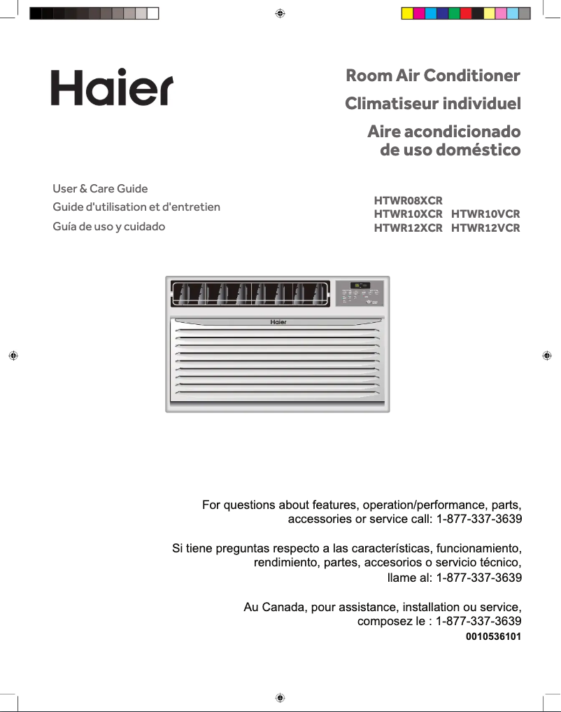 Página 1 del manual Manual de uso y mantenimiento Haier HTWR12XCR