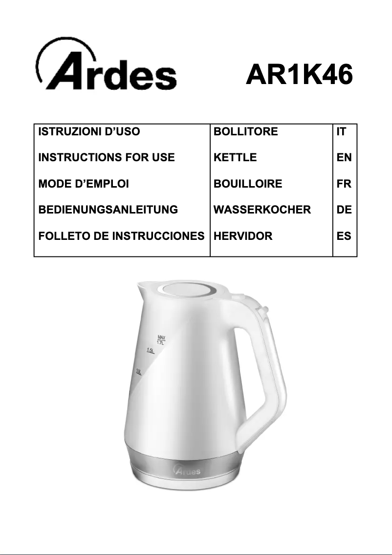 Page 1 de la notice Manuel utilisateur Ardes AR1K46