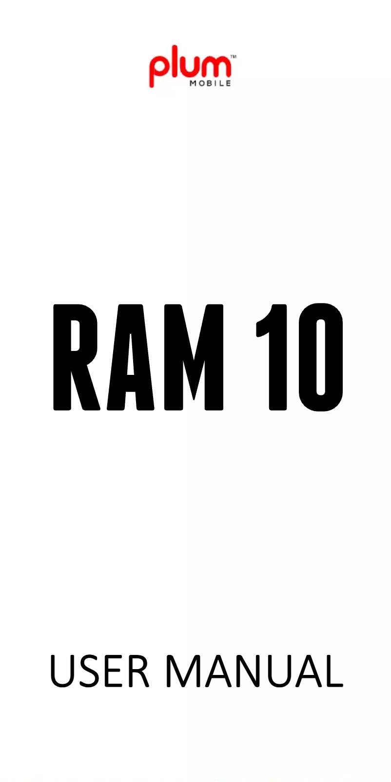 Page 1 of the manual User Manual Plum Ram 10
