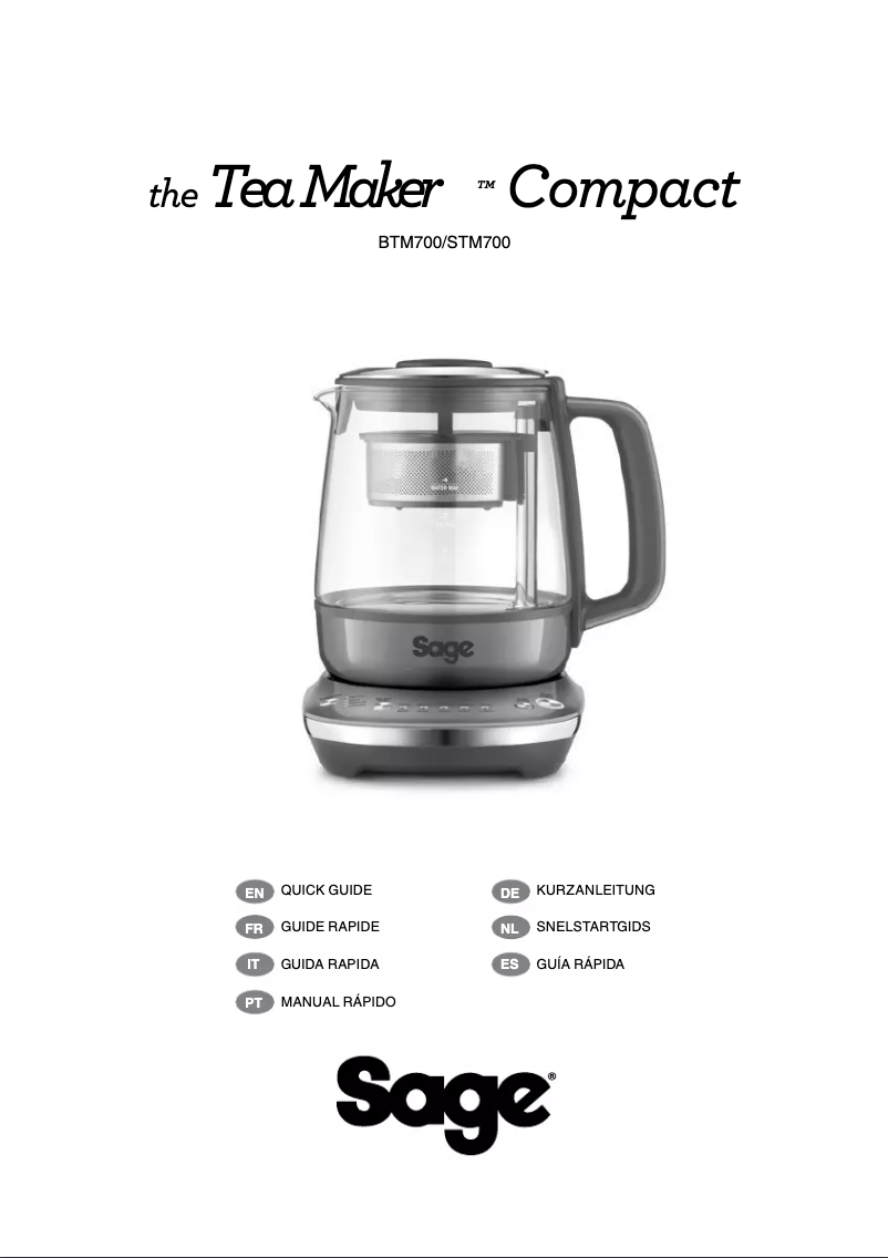 Page 1 de la notice Manuel utilisateur Sage Tea Maker Compact BTM700