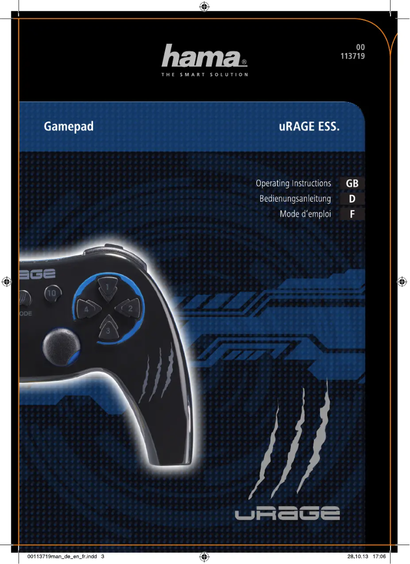 Page 1 de la notice Manuel utilisateur Hama uRage Essential