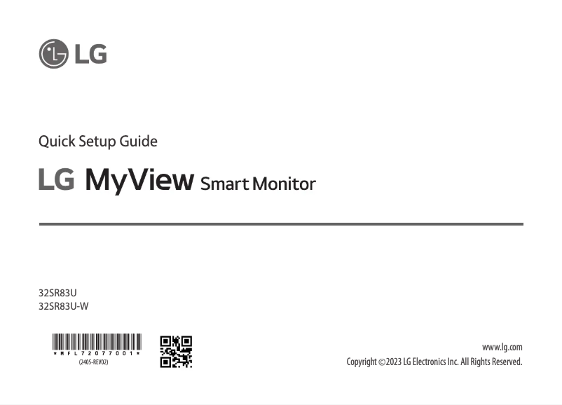 Page 1 of the manual Installation Guide LG 32SR83U