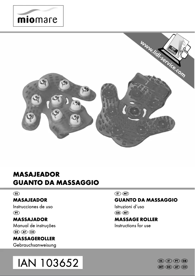Page 1 de la notice Manuel utilisateur Miomare IAN 103652