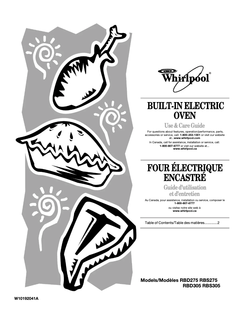 Page 1 de la notice Manuel utilisateur Whirlpool RBS275PDQ