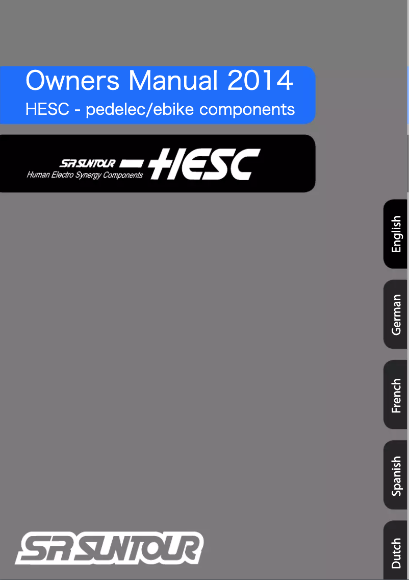 Página 1 del manual Manual de usuario SR Suntour HESC