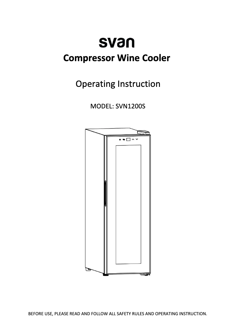 Page 1 de la notice Manuel utilisateur SVAN SVN1200S