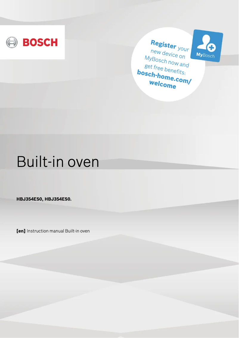 Page 1 de la notice Manuel utilisateur Bosch HBJ354ES0Z