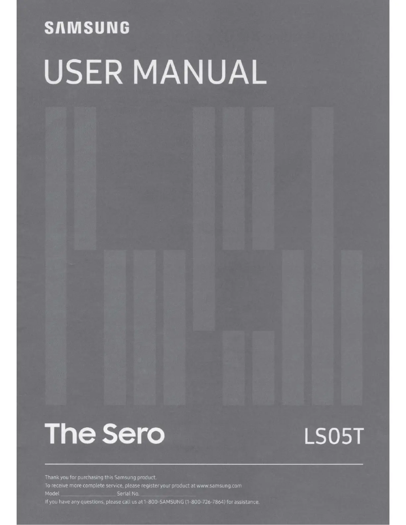 Page 1 de la notice Manuel utilisateur Samsung The Sero QN43LS05T