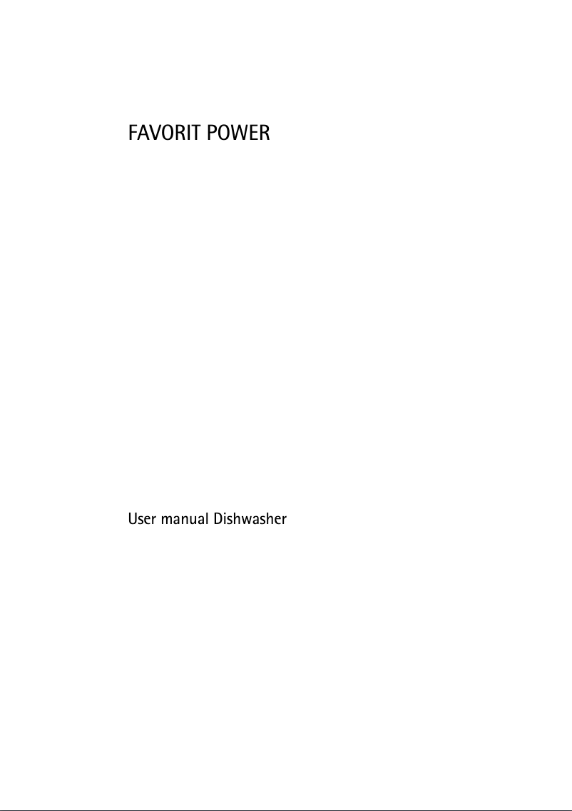 Page 1 de la notice Manuel utilisateur AEG Favorit Power