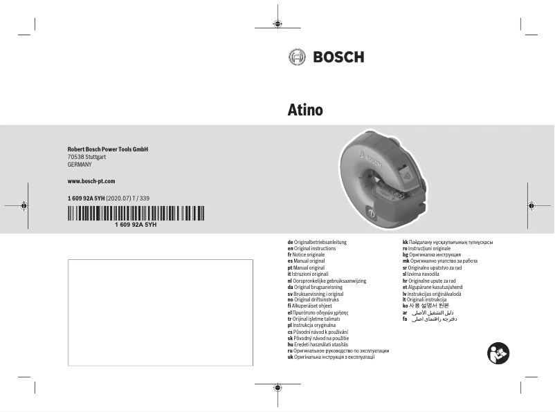 Page 1 of the manual User Manual Bosch Atino