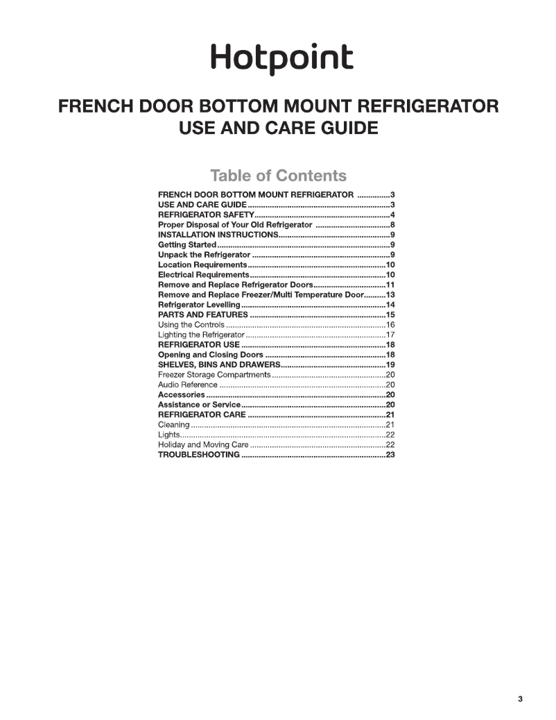 Page 1 de la notice Manuel utilisateur Hotpoint HQ9 B2L G