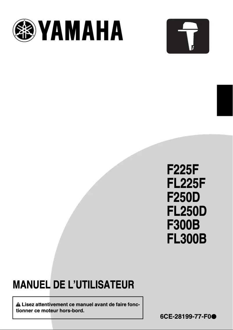 Page 1 of the manual User Manual Yamaha FL225 (2018)