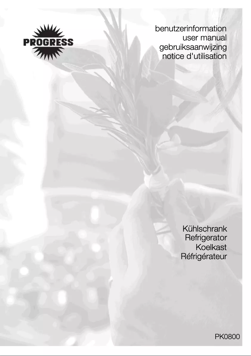Page 1 de la notice Manuel utilisateur Progress PK0800