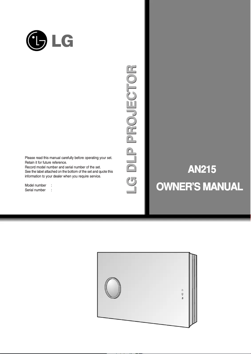 Page 1 of the manual User Manual LG AN215-JD