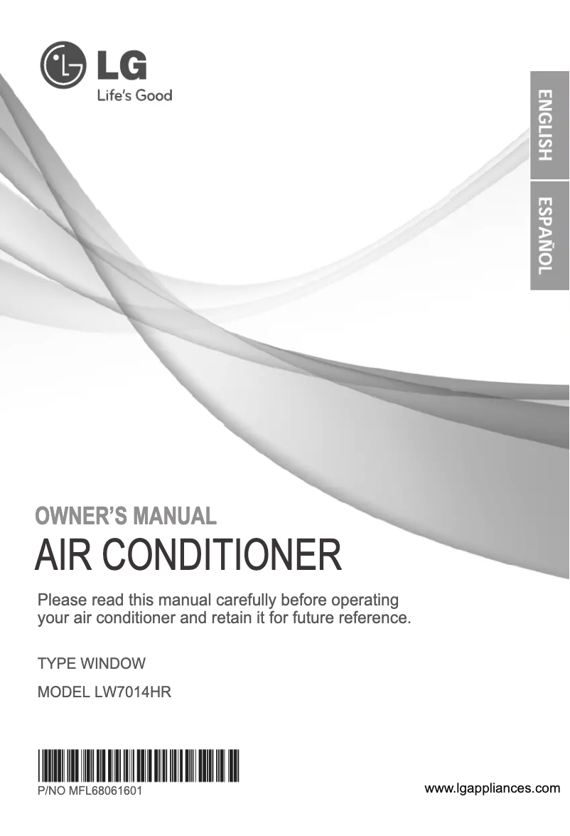 Page 1 de la notice Manuel utilisateur LG LW7014HR