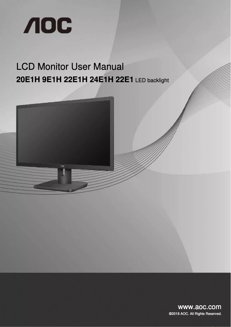 Page 1 de la notice Manuel utilisateur AOC 20E1H