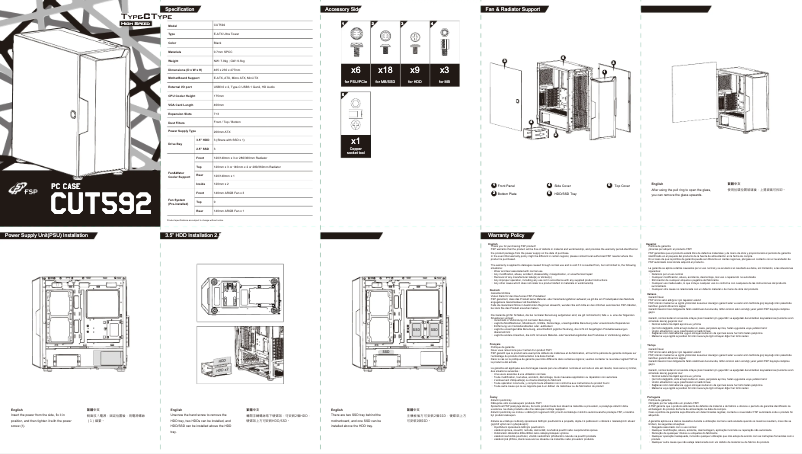 Page 1 de la notice Manuel utilisateur FSP CUT592