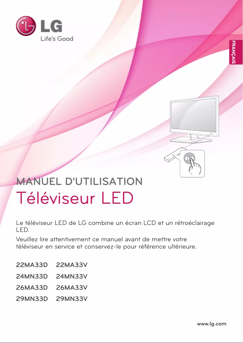 Page 1 de la notice Manuel utilisateur LG 26MA33D-PZ