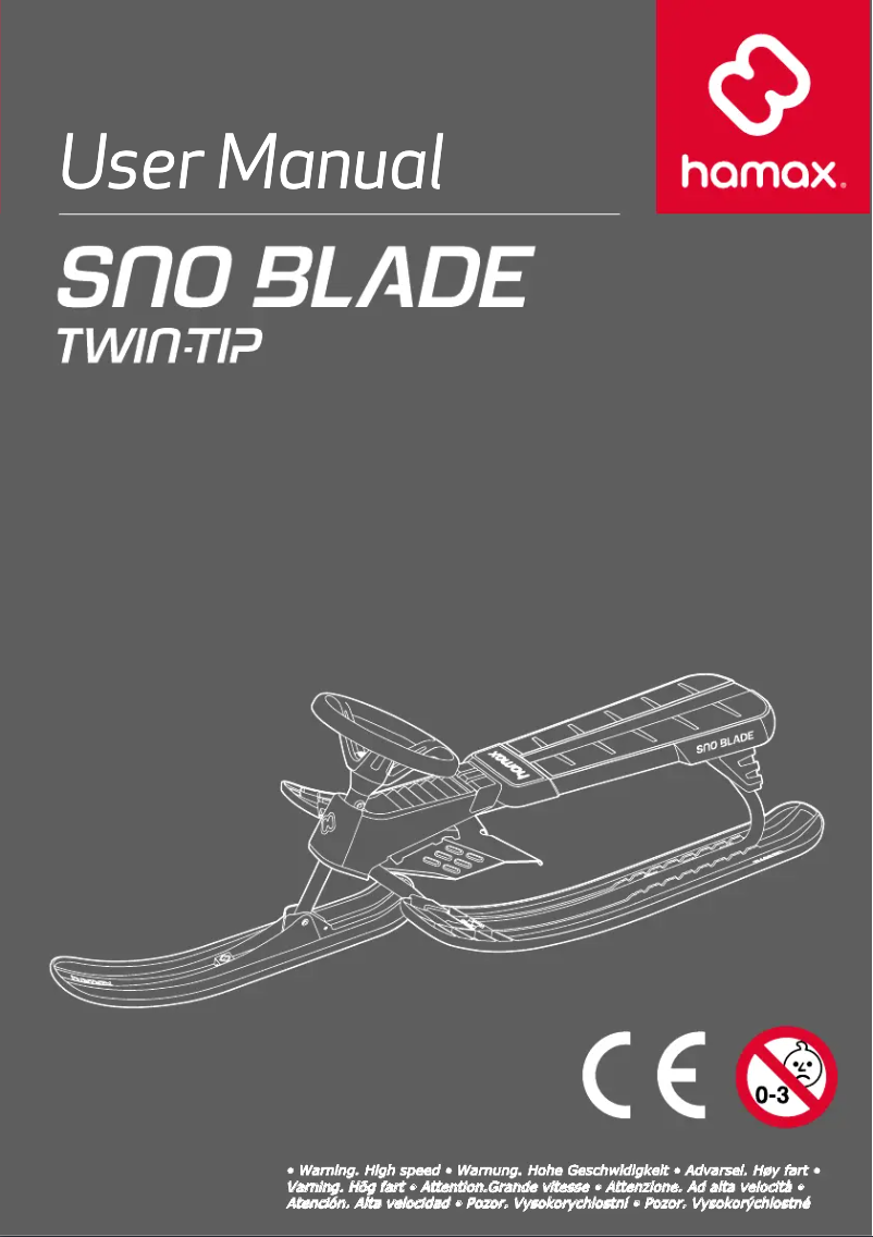 Page 1 de la notice Manuel utilisateur Hamax Sno Blade