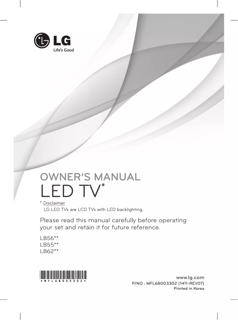 Page 1 de la notice Manuel utilisateur LG 32LB620B