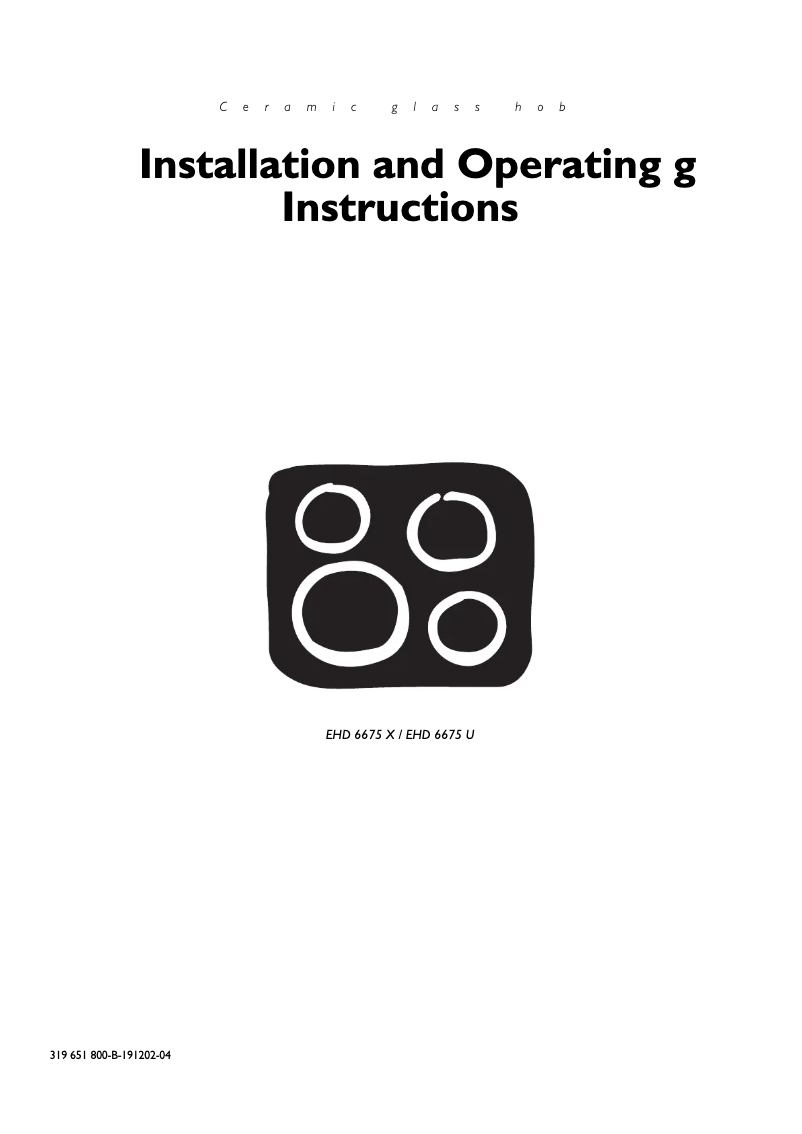 Page 1 de la notice Manuel utilisateur Electrolux EHD 6675 X