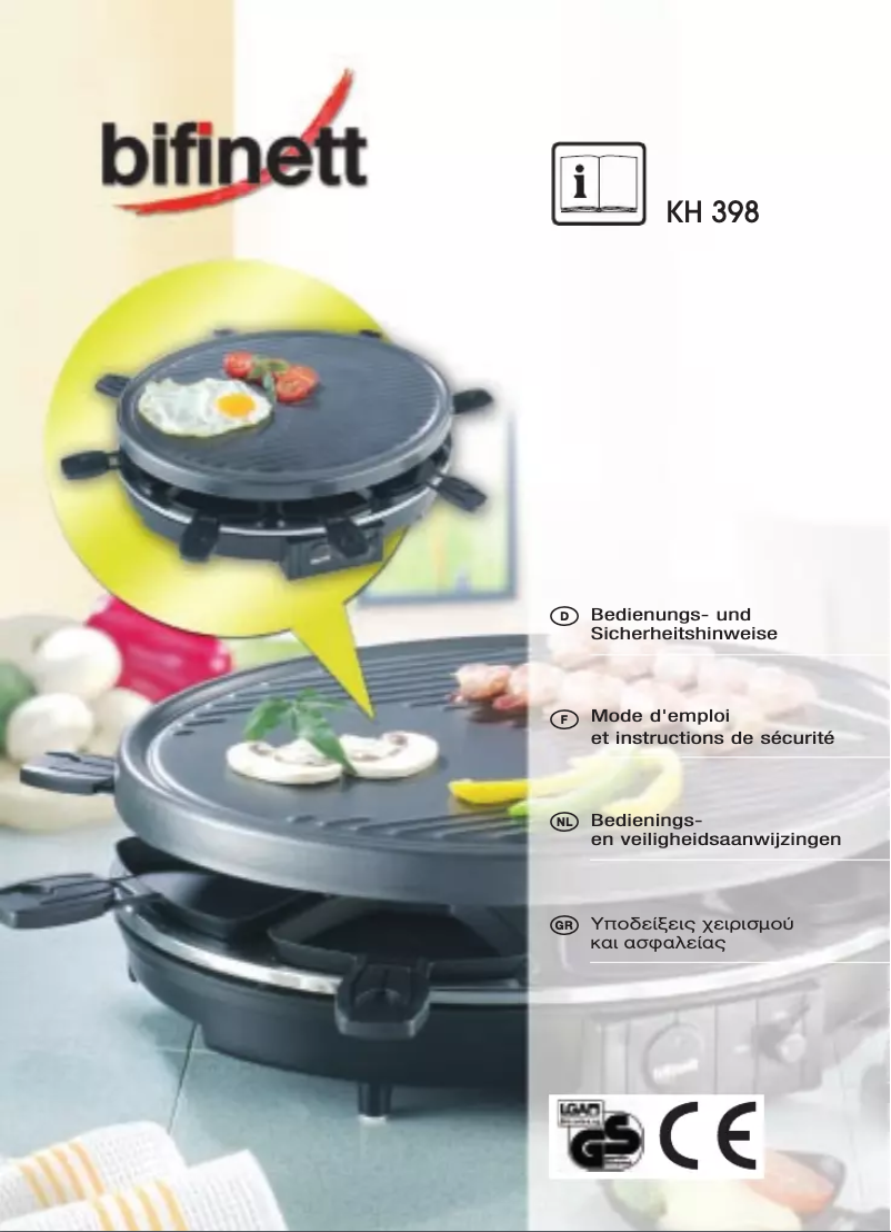 Page 1 de la notice Manuel utilisateur Bifinett KH 398