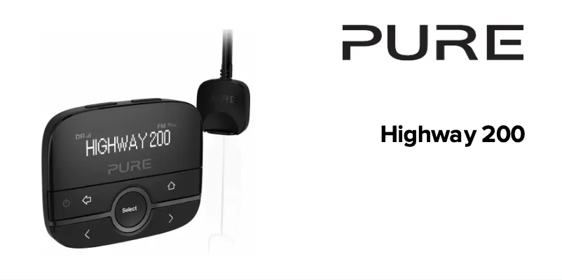 Page 1 de la notice Manuel utilisateur Pure Highway 200