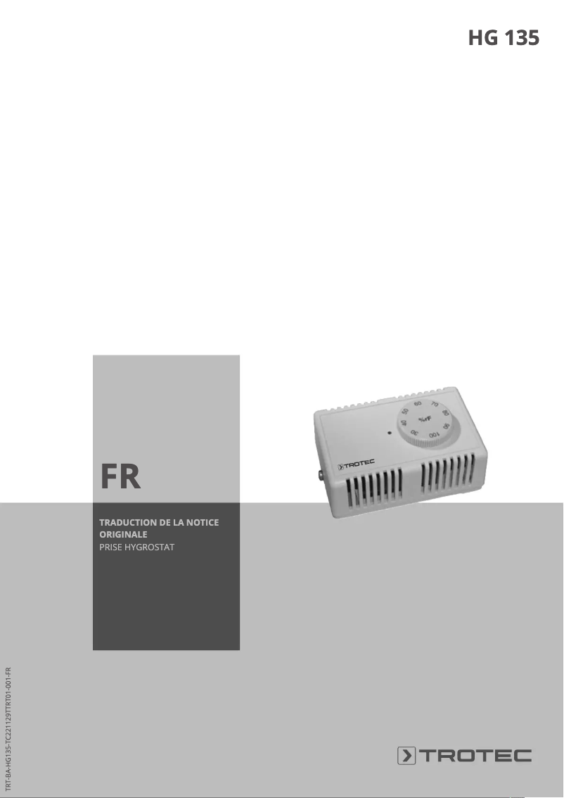 Página 1 del manual Manual de usuario Trotec HG 135