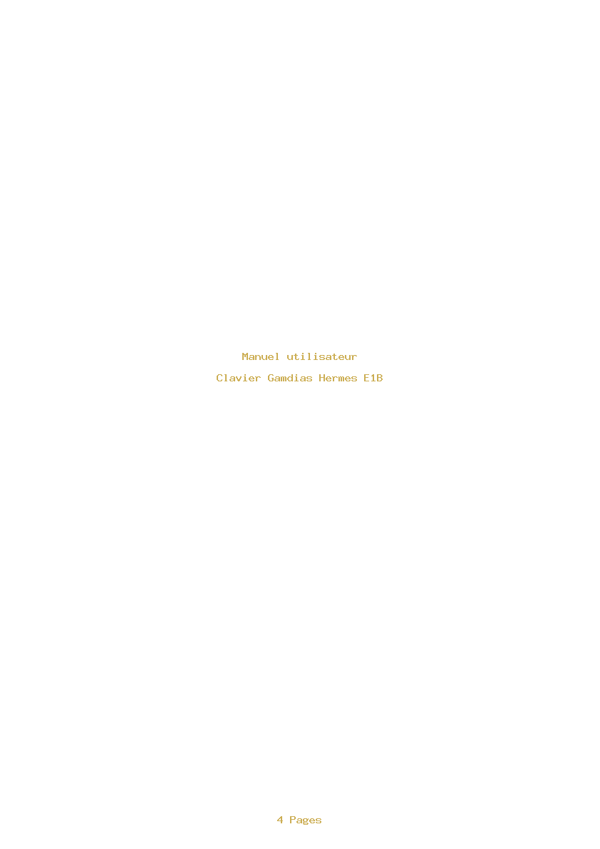 Page 1 de la notice Manuel utilisateur Gamdias Hermes E1B