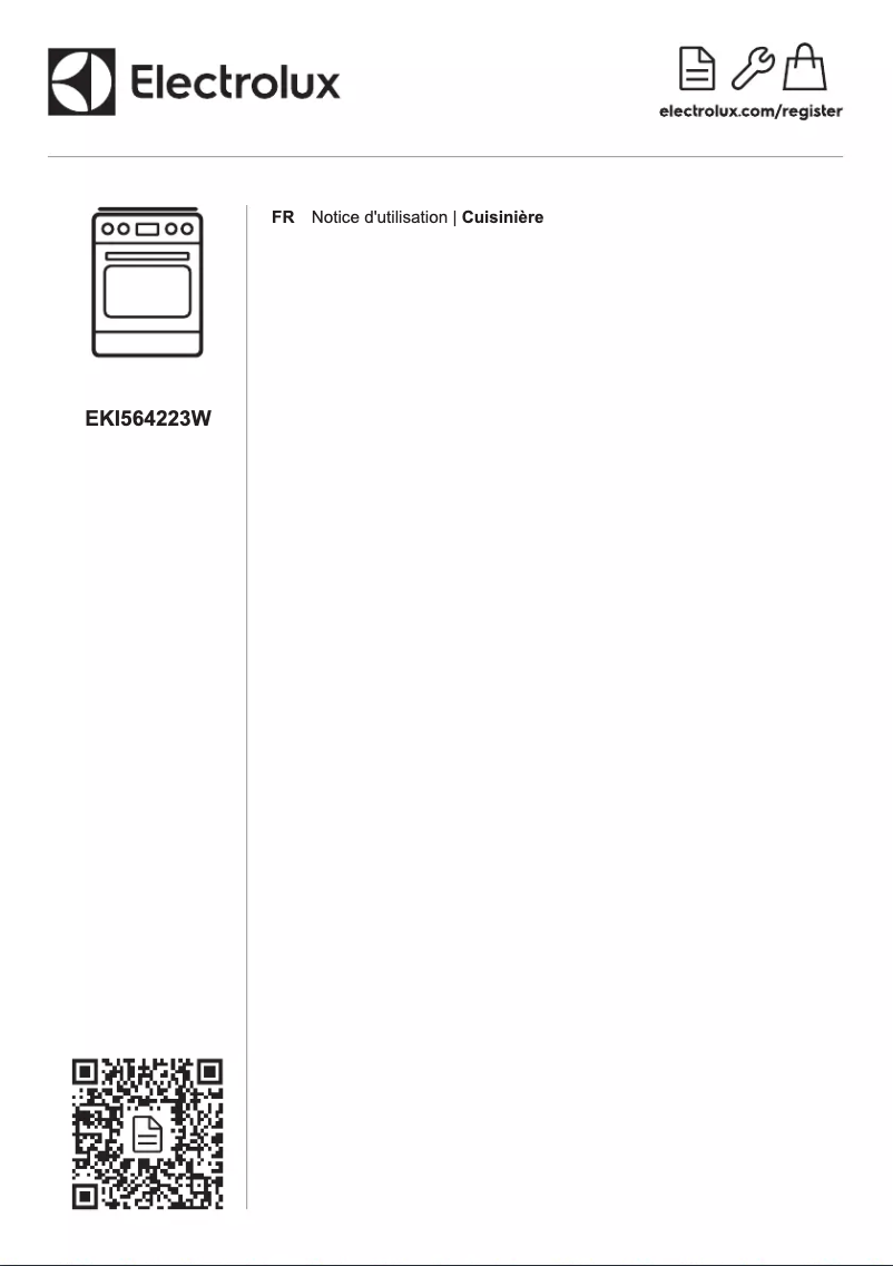 Page 1 de la notice Manuel utilisateur Electrolux EKI564223W