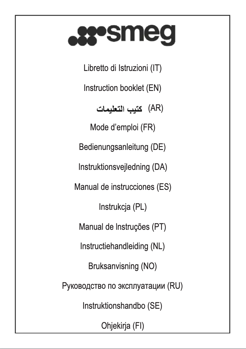 Página 1 del manual Manual de usuario Smeg KPF12BL