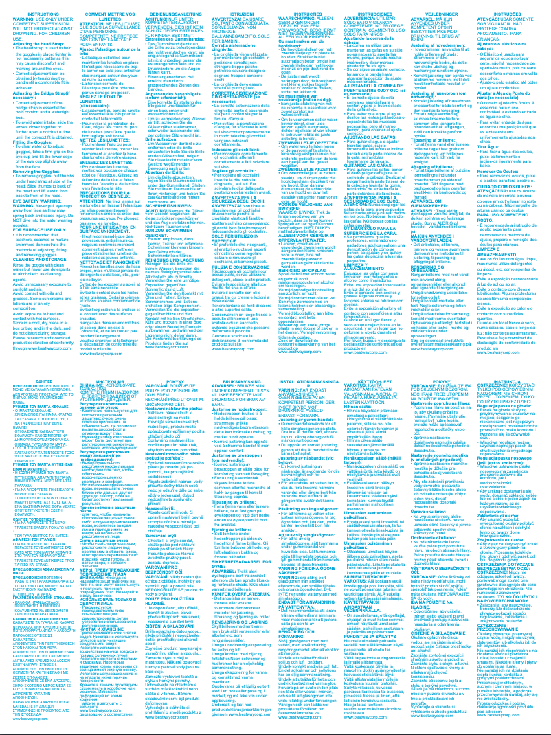 Page 1 de la notice Manuel utilisateur Bestway 21096