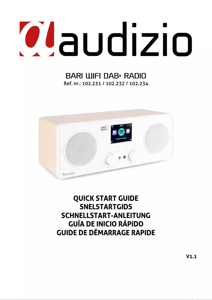 Page 1 de la notice Guide de démarrage rapide Audizio Cuneo