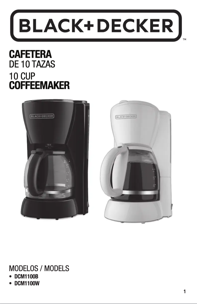 Page 1 de la notice Manuel utilisateur Black & Decker DCM1100B