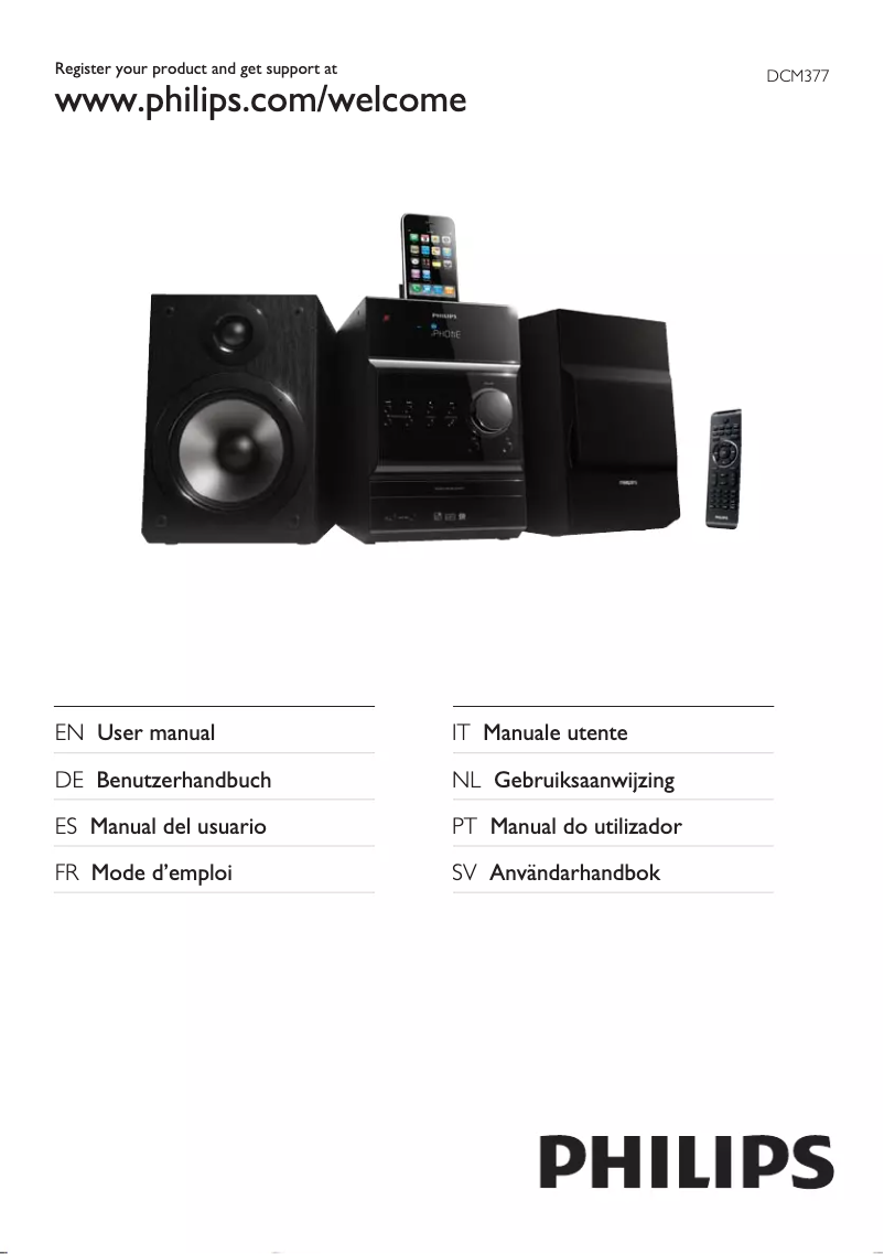 Page n°1 - Manuel utilisateur Philips DCM377