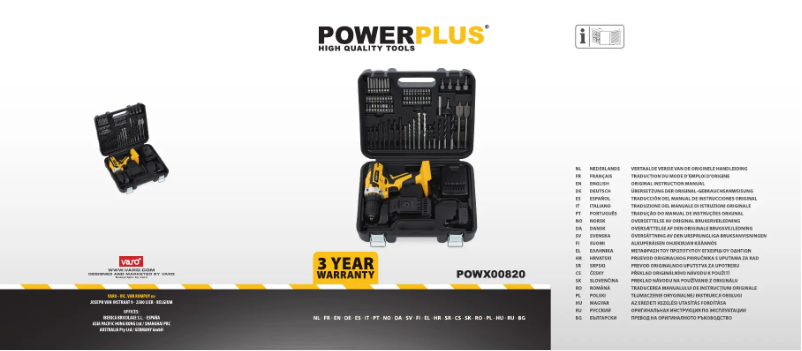 Page 1 of the manual User Manual PowerPlus POWX00820