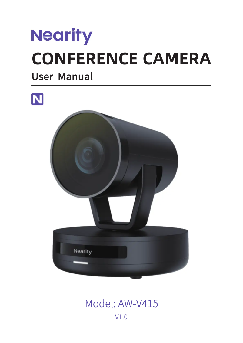 Page 1 de la notice Manuel utilisateur Nearity AW-V415