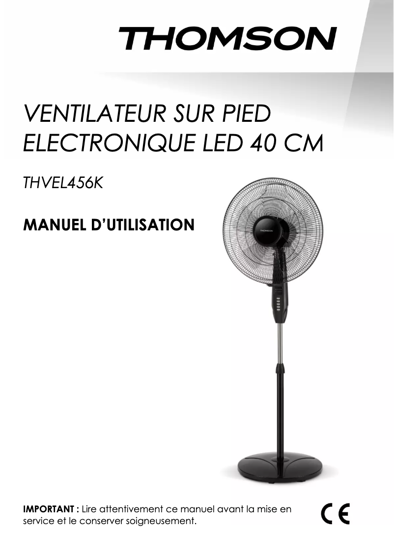 Page 1 de la notice Manuel utilisateur Thomson THVEL456K
