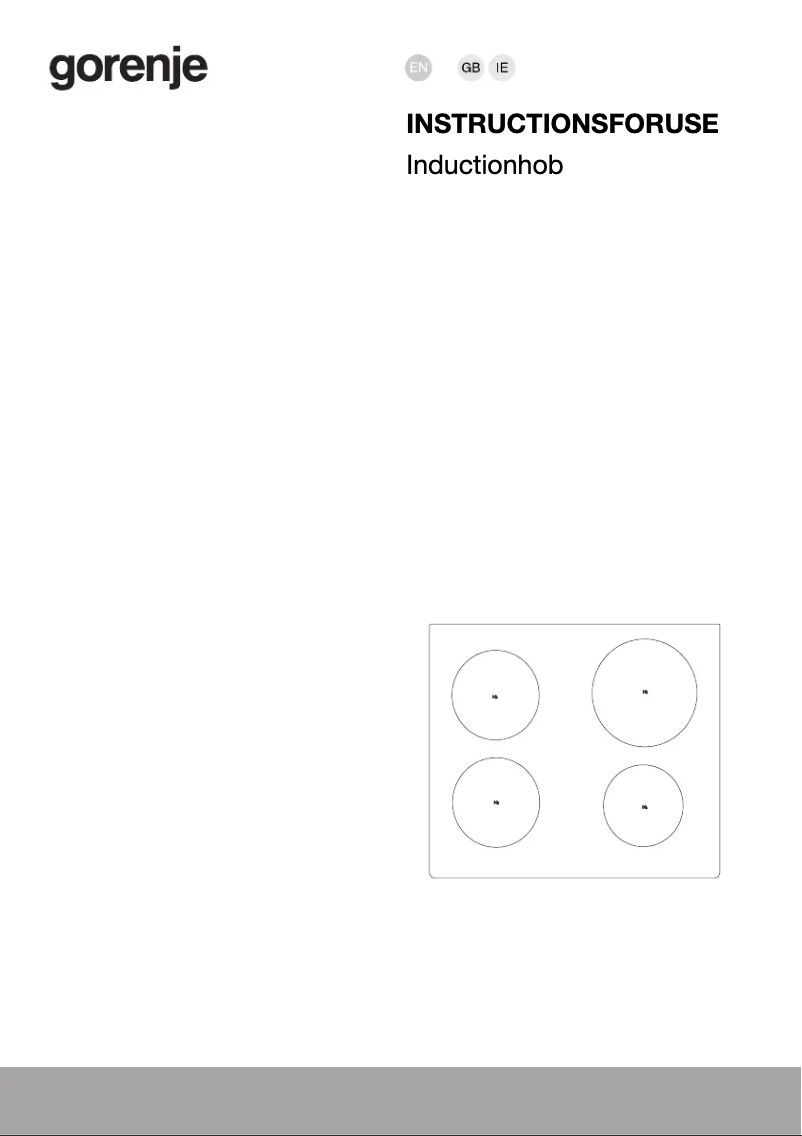 Página 1 del manual Guía de instalación Gorenje IS646BG