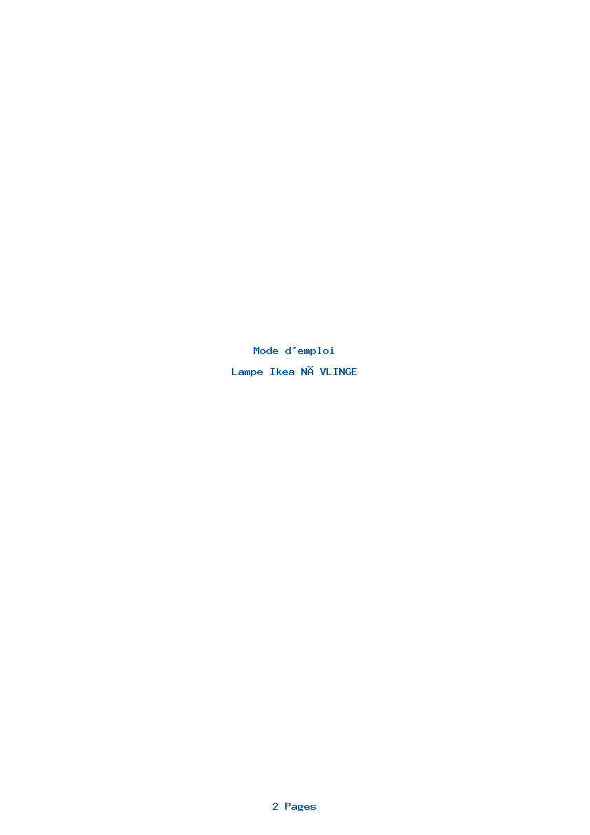 Page 1 de la notice Mode d'emploi Ikea NÄVLINGE