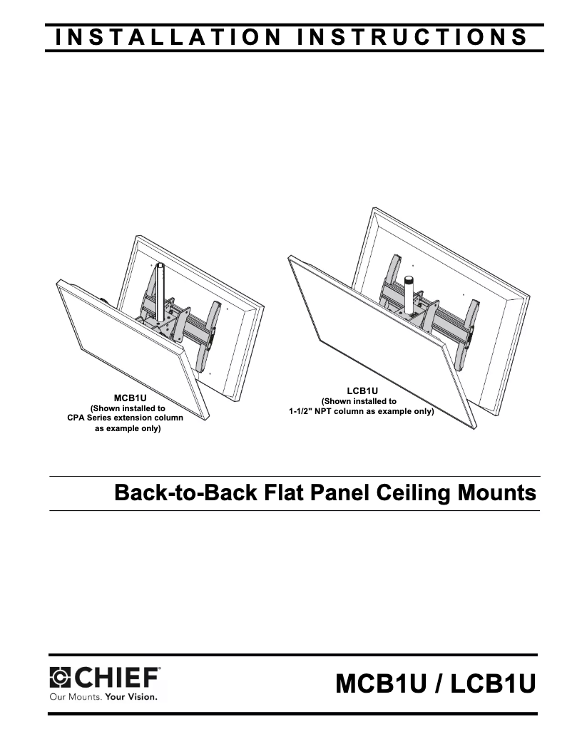 Page 1 de la notice Manuel utilisateur Chief LCB1U