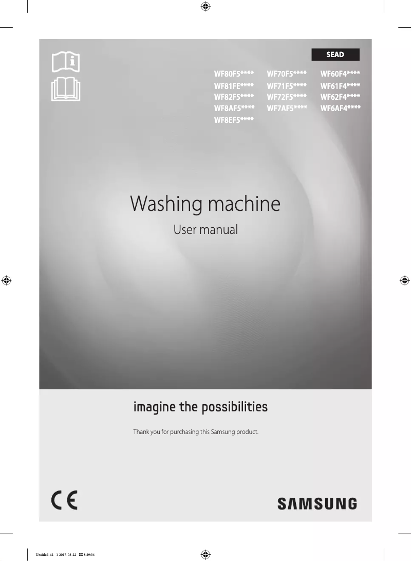 Page 1 de la notice Manuel utilisateur Samsung WF70F5E2U2W