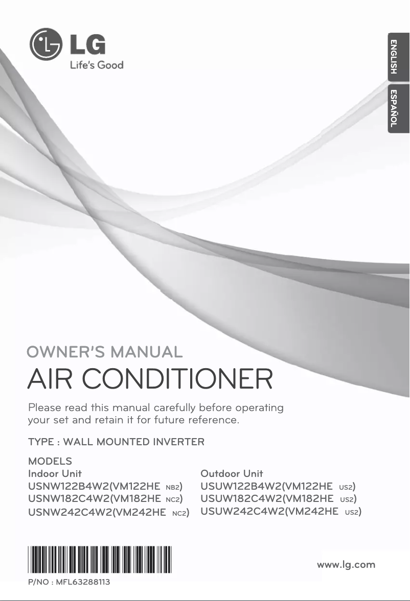 Page 1 de la notice Manuel utilisateur LG VM122HE