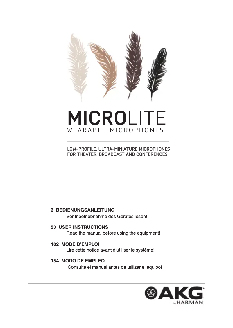 Page 1 de la notice Manuel utilisateur AKG HC 82 MD